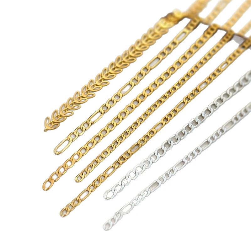 20/50cm Metal Chain Nail Art Rhinestone Gold/Silver Alloy Stud Nail Art Decorations Chains DIY Design Manicure Jewelry Accessory