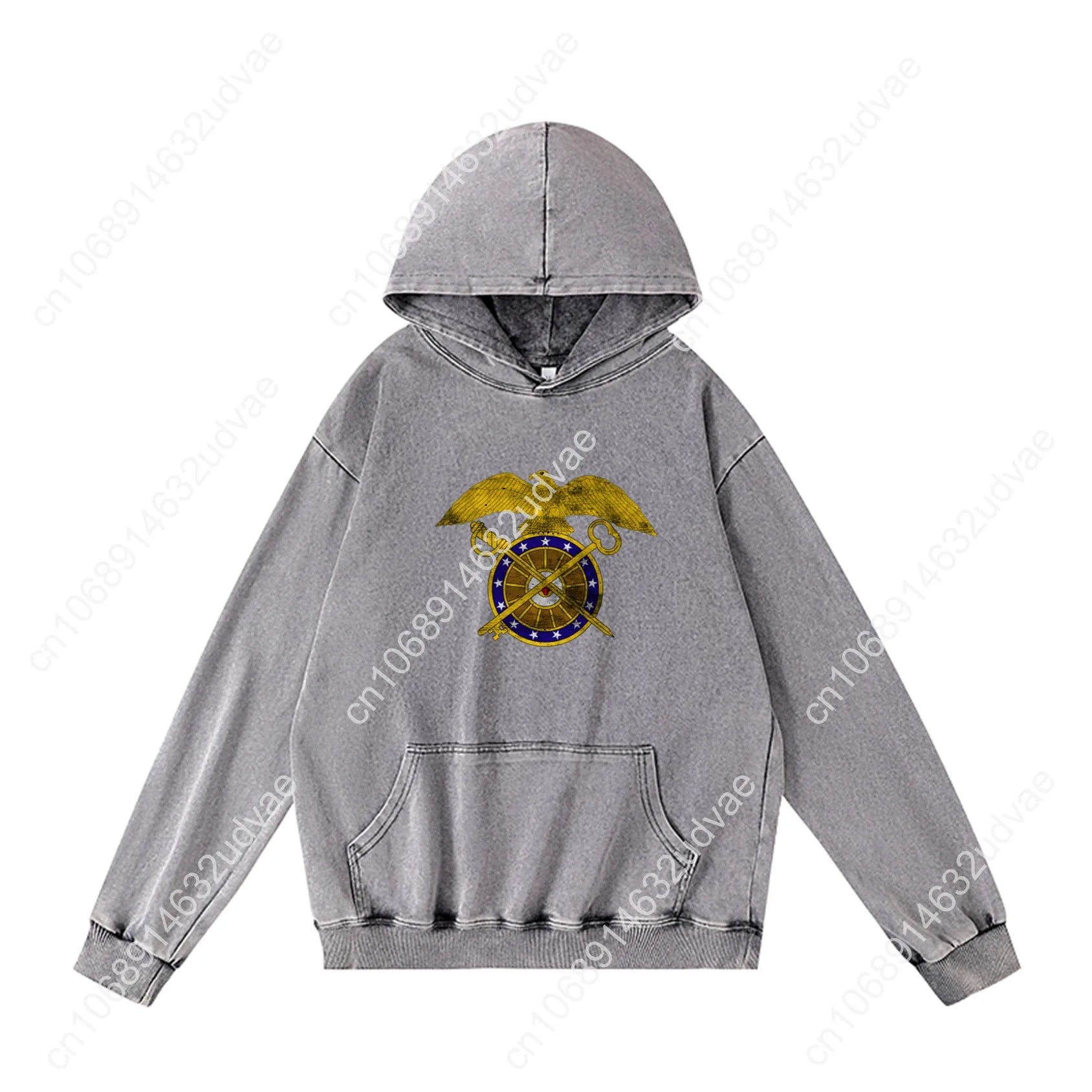 US Army Branch Quartermaster Corps Hoodies Retro Hooded Sweatshirt Man Woman Teenager Vintage Pullover Sweat Customized Tops