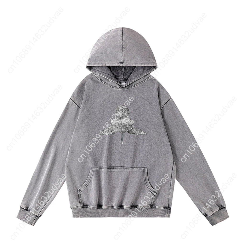Master Military Freefall Parachutist Badge Hoodies Retro Hooded Sweatshirt Man Woman Teenager Vintage Pullover Customized Tops