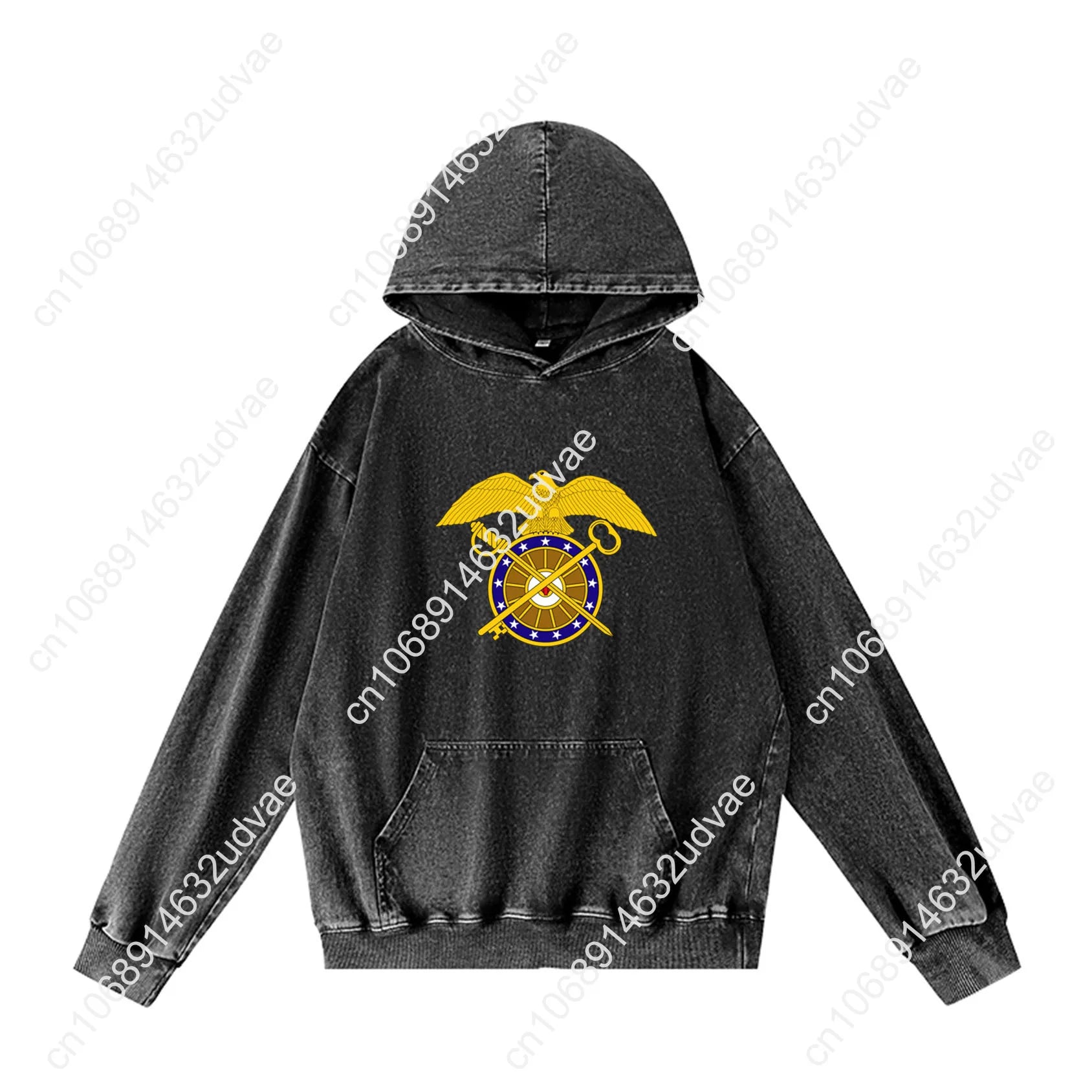 US Army Branch Quartermaster Corps Hoodies Retro Hooded Sweatshirt Man Woman Teenager Vintage Pullover Sweat Customized Tops