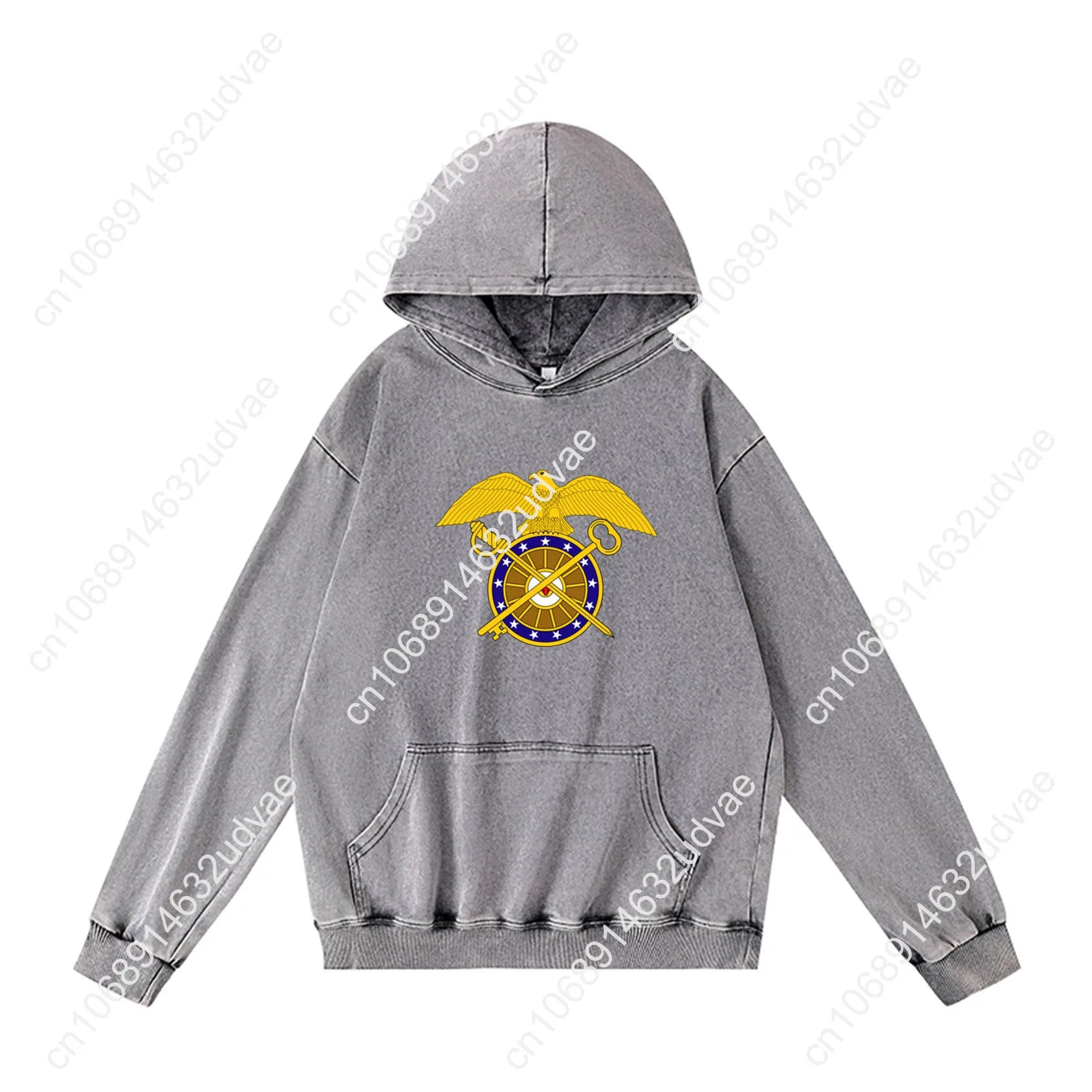 US Army Branch Quartermaster Corps Hoodies Retro Hooded Sweatshirt Man Woman Teenager Vintage Pullover Sweat Customized Tops